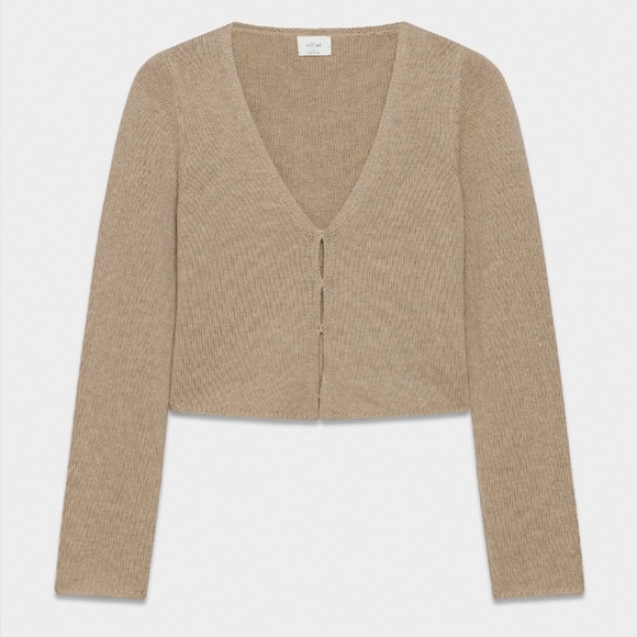 Wilfred Sweaters - Aritzia | Wilfred Basque Cardigan in Oatmeal